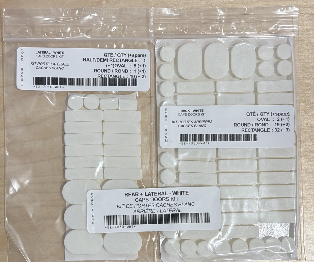 KIT - capuchons portes - Door Caps - Transit