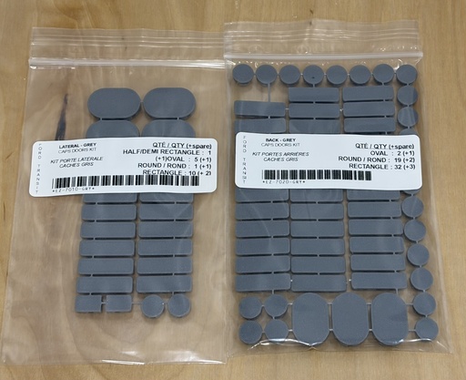 [EZ-7700] KIT - capuchons portes - Door Caps - Transit